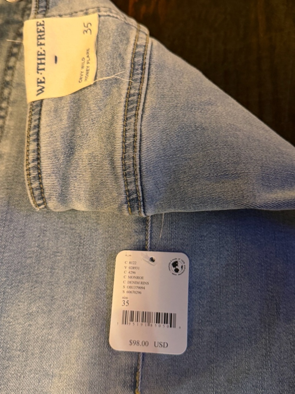 Free People We The Free Light Blue High-Rise Jeans